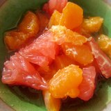 グレープフルーツと蜜柑と砂糖シロップ